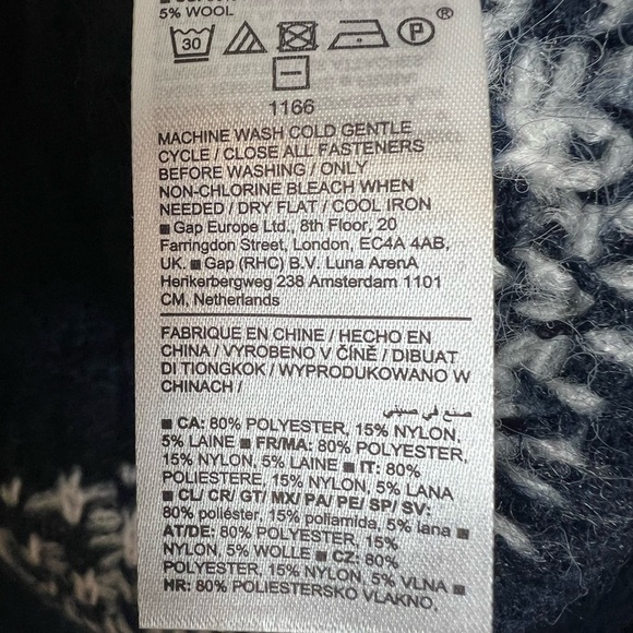 NWT Old Navy Deer Holiday Cardigan Navy Size Medium - Picture 6 of 7